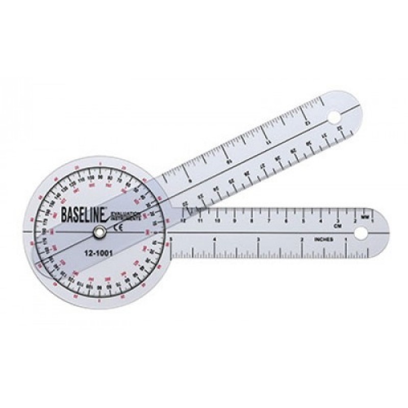 Baseline Plastic Goniometer 360 Degree Head 8 Inch Arms Herculife Malaysia 4486